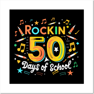 Rockin 50 days of school Posters and Art